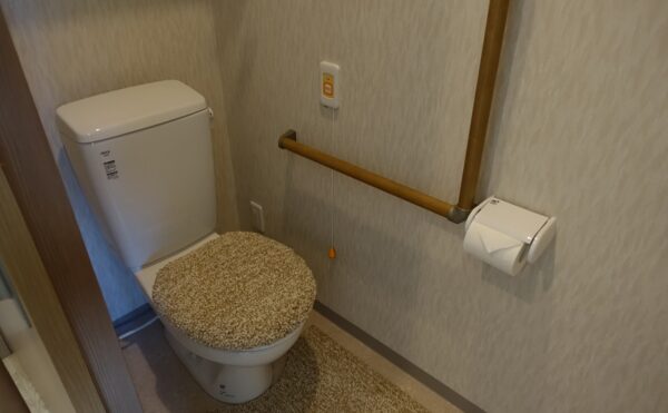 お部屋のトイレには手すりやナースコールも付いています